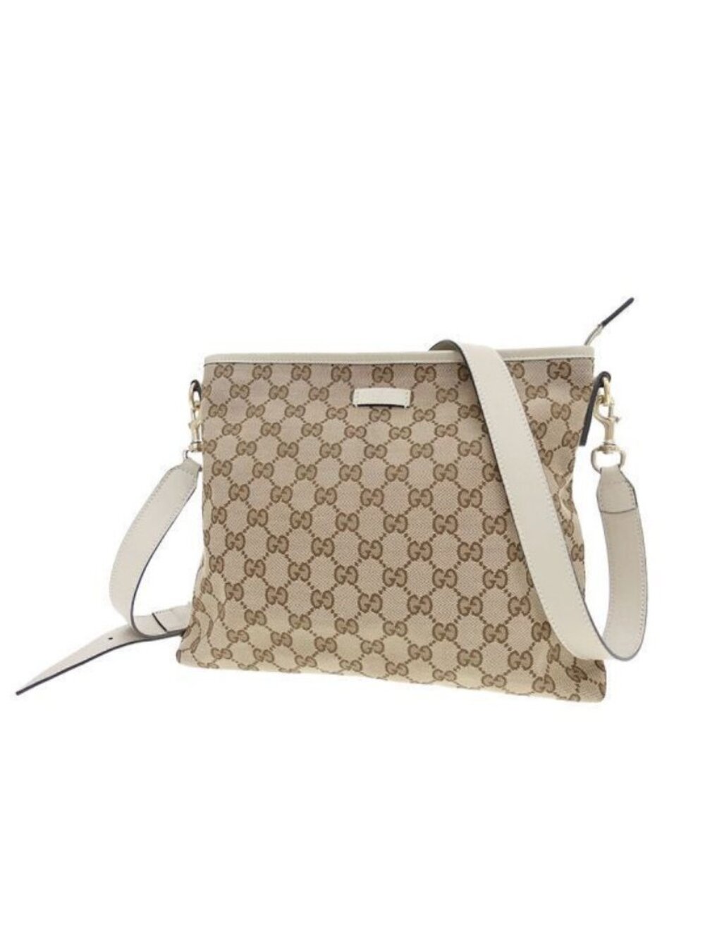 Gucci GG Canvas Shoulder Bag Beige
